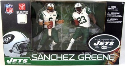 NIB    McFarlane Mark Sanchez & Shonn Greene NFL New York Jets 6'' Figures 2010