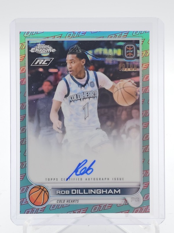 ROB DILLINGHAM 2022-23 TOPPS CHROME OTE AQUA RED ROOKIE AUTO /99 #CA-RD3 Q2550