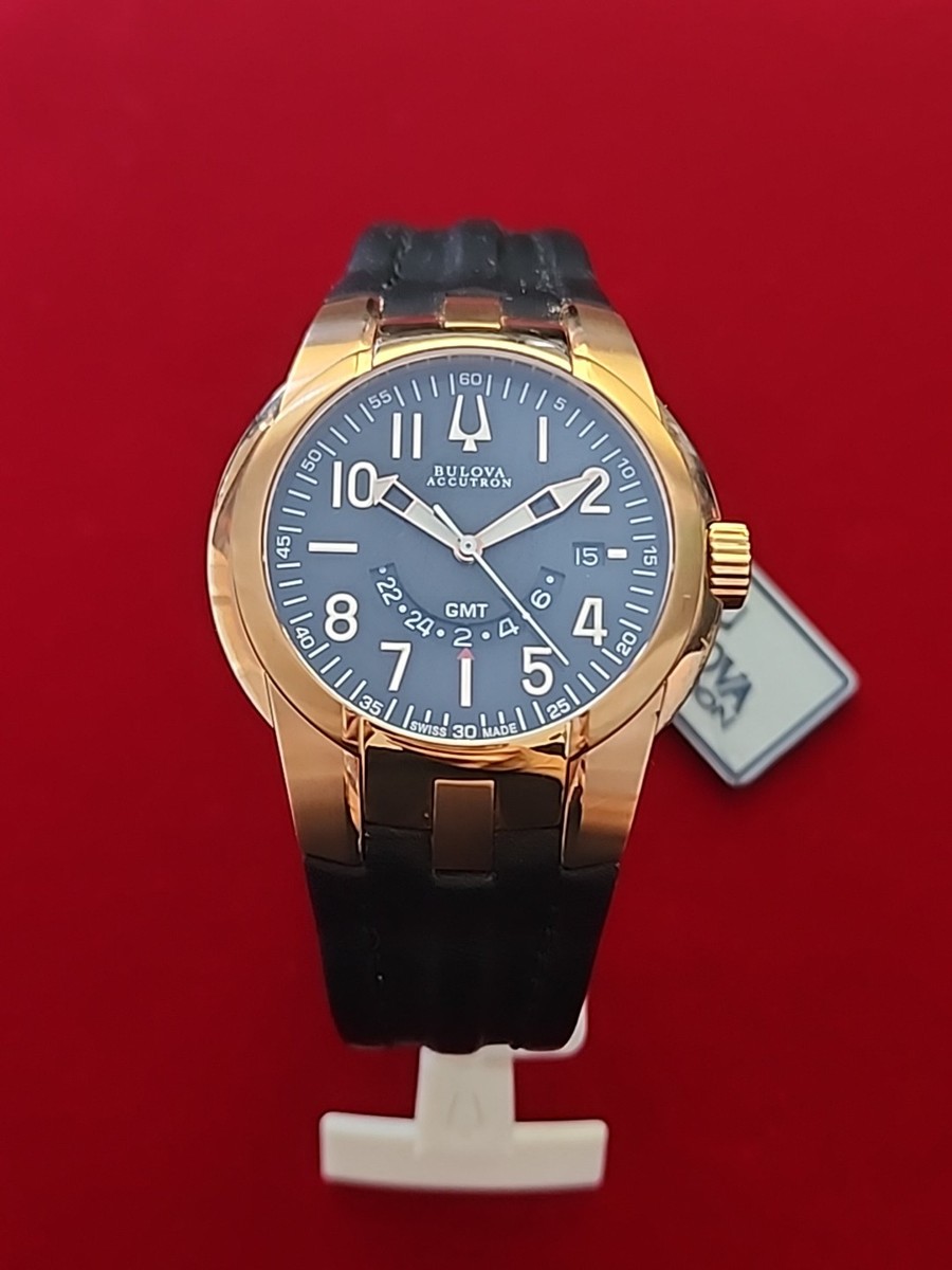 Bulova Accutron Eagle Pilot 64B110 – Swiss Quartz GMT Men's Dress