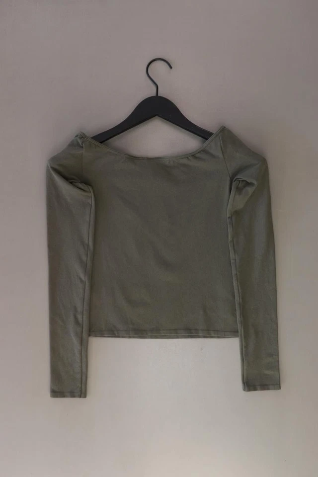 ✨ Weekday Cropped Shirt Regular Shirt für Damen Gr. 32, XS Langarm olivgrün ✨ - Bild 2 von 4