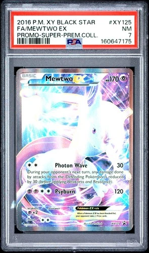 2016 POKEMON XY BLACK STAR PROMO #XY125 FULL ART/MEWTWO EX PSA 7