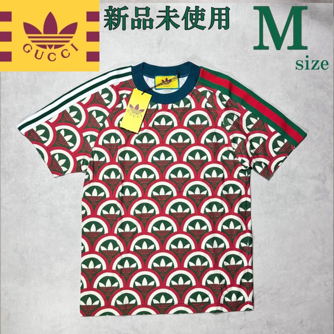 Adidas Gucci Trefoil All-Over Print Short Sleeve T-Shirt by Msize