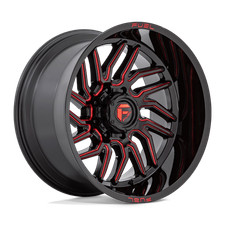 Fuel 1pc D808 Hurricane 20x10 8x180 -18 124.20 Gloss Black Milled W Red Tint Fuel 1pc D808 Hurricane 20x10 8x180 -18 124.20 Gloss Black Milled W Red Tint
