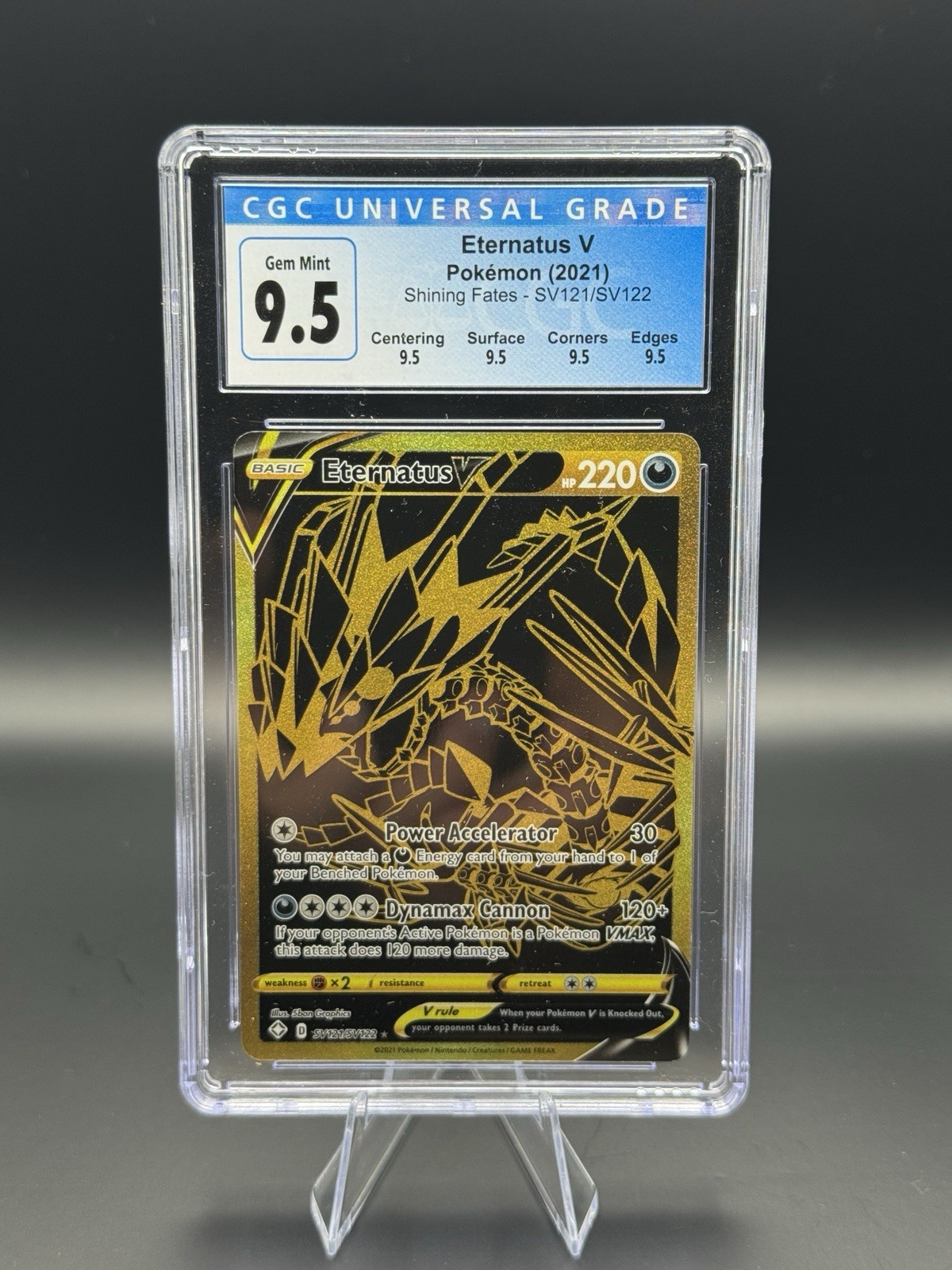 Eternatus V Pokemon 2021 Shining Fates - SV121/SV122 CGC 10 GEM MINT