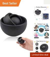 Multi-Shape Fidget Spinner - Sensory Relief Toy for Kids, Teens  Adults, Black