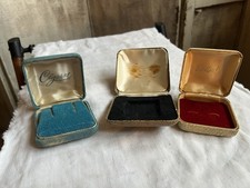 Vintage Jewellery Boxes For Brooch, Cufflinks Earrings & Medal Display / 3pc