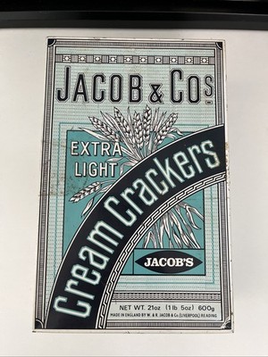 Vintage Jacob s & Co Extra Light Cream Crackers Tin Box