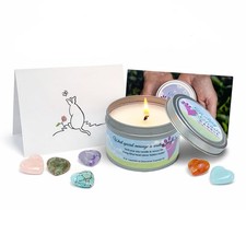 Pet Perennials Cat Memorial Candle Healing Hearts Soy Wax with Hidden Keeps...