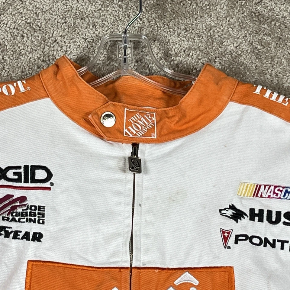 Chaqueta Tony Stewart Nascar Para Hombre XL Naranja Blanca Home Depot Chase Auténtica Foto 2 de 4