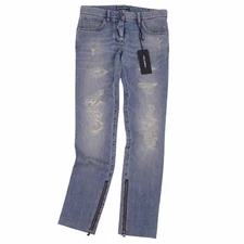 DOLCE & GABBANA Denim Pants Jeans Hem Zip Damaged Bottoms for Women Used MOLO-0
