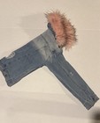 Gentle Used Youth Medium Pink Faux Fur Collar Denim Jacket by Redfox — photo 6
