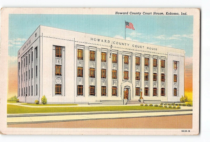 Kokomo Indiana IN Postcard 1950 Howard County Court House