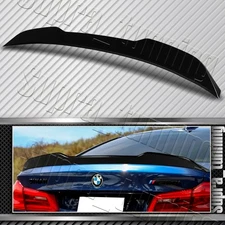 W-Power Pearl Black Rear Trunk Spoiler Wing For 2017-2023 BMW 5-Series G30 G38