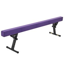 Uimoso 8FT Adjustable Gymnastics Balance Beam, 6.7-22.3 Inch, Purple
