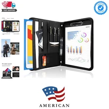 Portfolio Business Padfolio Folder with Zipper, Conference Meeting Executive ...