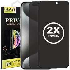 2x Privacy Screen Protector Tempered Glass For iPhone 17 16 15 14 13 12 11ProMax