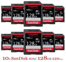 10x SanDisk 128GB ImageMateSDXC UHS-I / Class 10 Memory Card, Speed 120MB/s