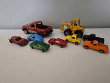Lot of 9 Vintage Tootsie Toys  Trucks  Cars  Construction Vehicle