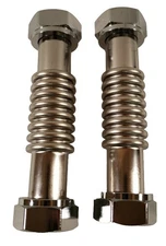 2pk Falcon SWC16BSP 1" x 6" Stainless Steel Flexible Water Heater Connectors