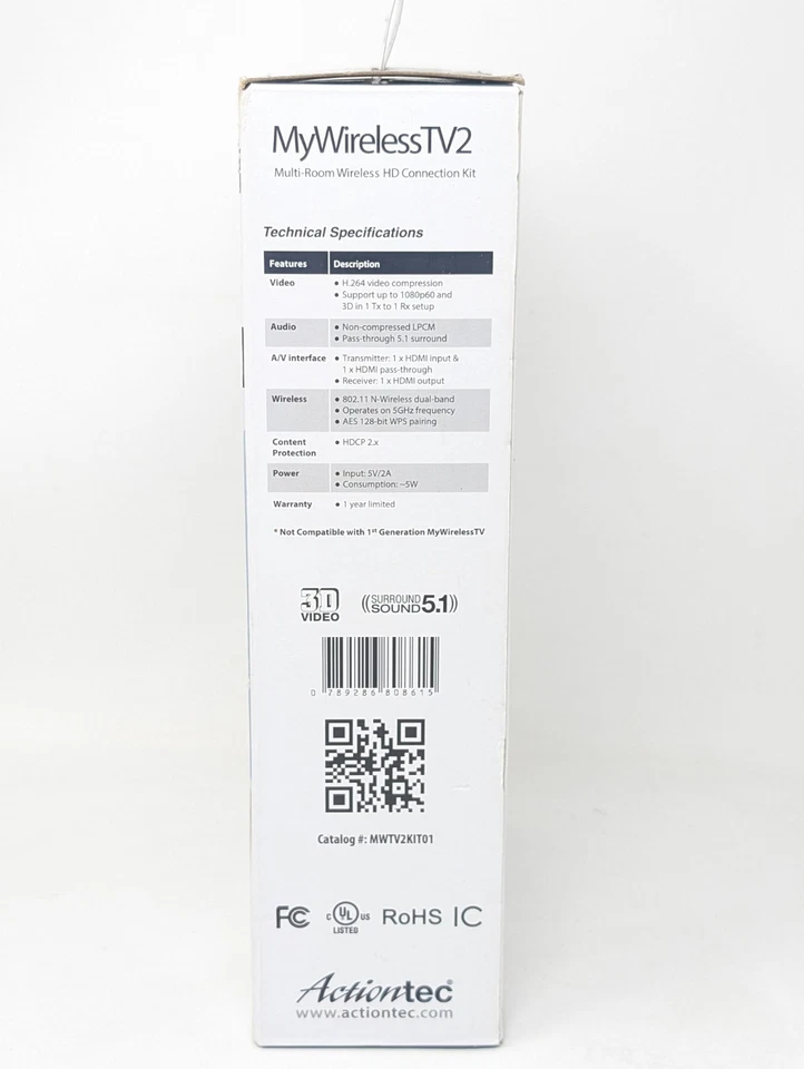 Actiontec Wireless HD Video Kit MyWireless TV2 SEALED NEW - Image 4 of 4