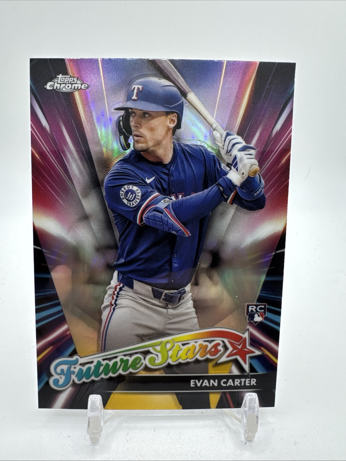2024 Topps Chrome Update Evan Carter Future Stars Rookie RC #FSU-13 Rangers