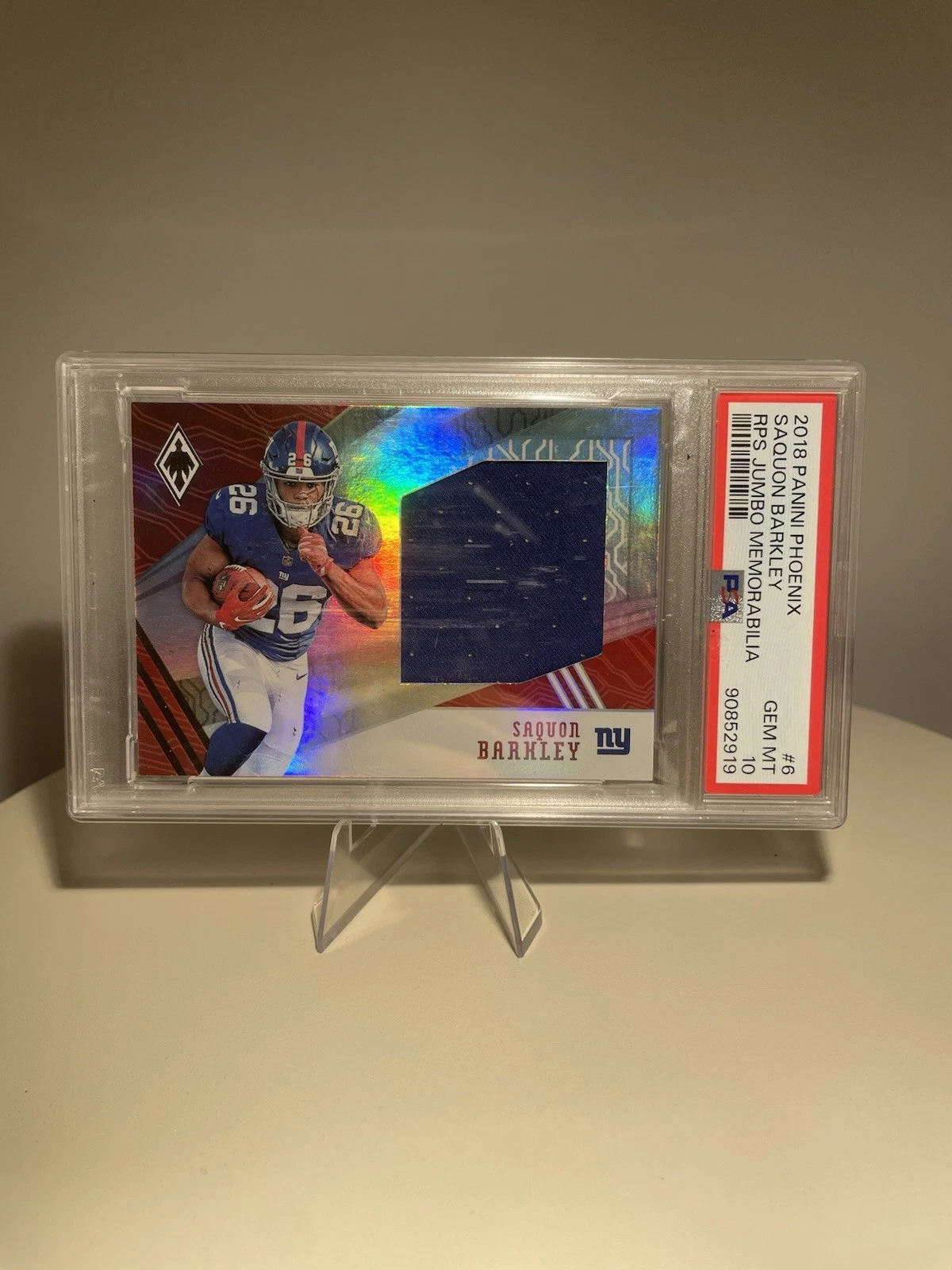 Saquon Barkley Panini Phoenix Rps Jumbo Memorabilia #6 Base