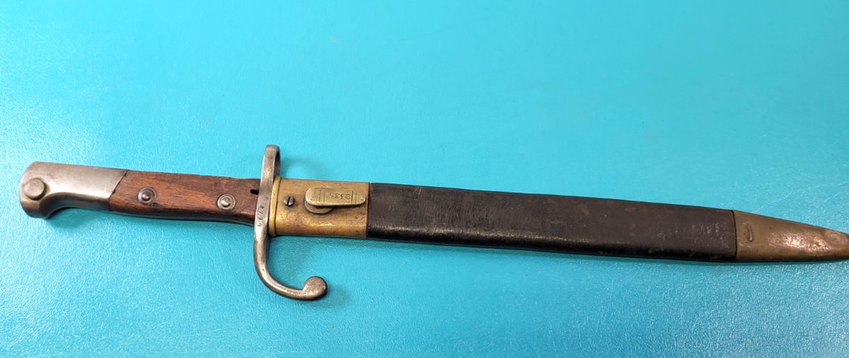 Brazilian Model 1908 Mauser Simson Suhl Bayonet Knife + Scabbard