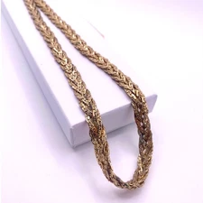 Vintage Braided Necklace 5 Strands Chain 22” Long