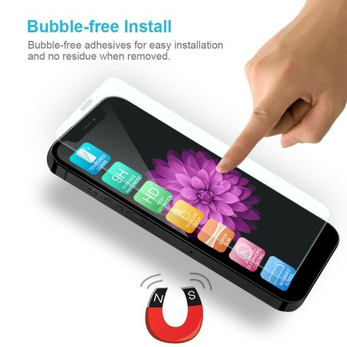 For iPhone 12/Pro/Max/Mini 5G Premium Clear Tempered Glass Screen Protector - Picture 5 of 8