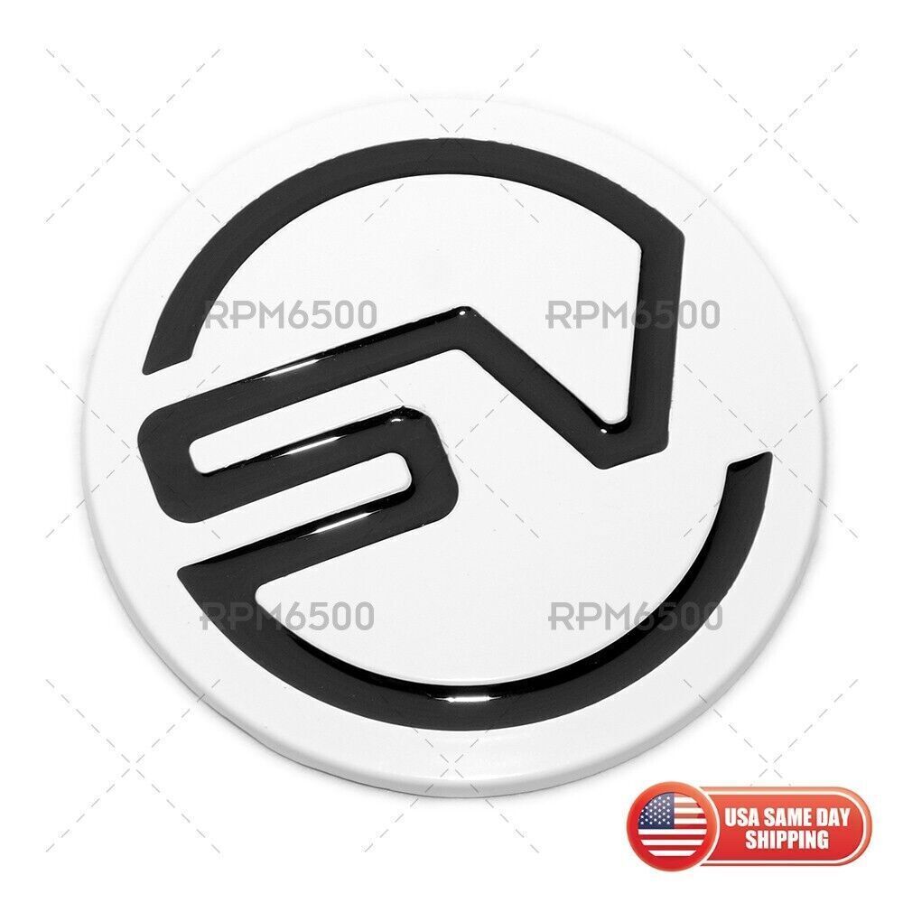 Range Rover SV 2022+ Versión Puerta Levadiza Trasera Placa de Identificación Logo Insignia Emblema Blanco