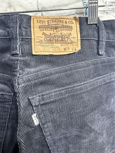 Vintage 70er 80er Levi’s schwarze Cord Cordhose Passform 28x32 - Bild 3 von 6