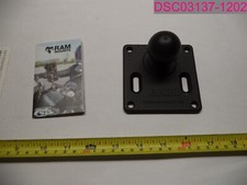 RAM-2461U. RAM Mount 3 5/8" sq. 75MIL. Vesa Base w/ Ball. Black
