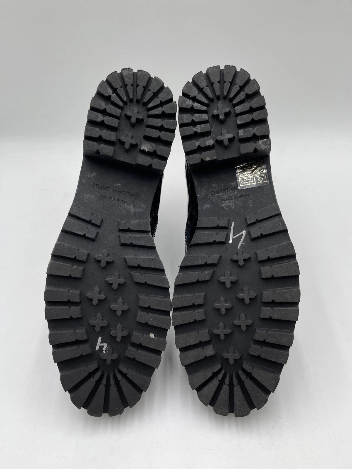 Stuart Weitzman Women's Lodge Brogue Chelsea Booties Black Size 5B 35.5