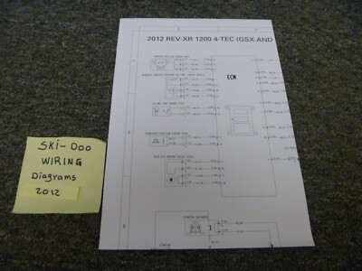 2012 Ski-Doo REV-XR 1200 4-TEC Snowmobile Electrical Wiring Diagrams Manual