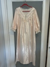 Barbizon L Oversized Cuddleskin vintage Nightgown Prairie Lace Pintucks
