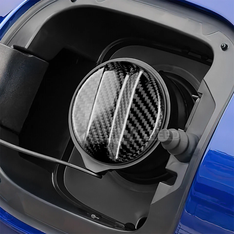 Fuel Tank Gas Cap Cover Real Carbon Fiber For Hyundai Excel Genesis H200 300 400 - Image 4 of 4