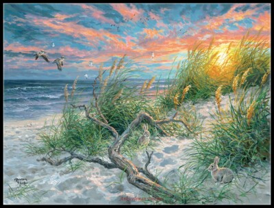 Beach Life - Chart Counted Cross Stitch Patterns Needlework DIY DMC 14 ct    