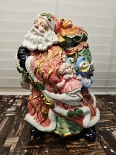 Fitz and Floyd 1995 Santa Claus Cookie Jar Used