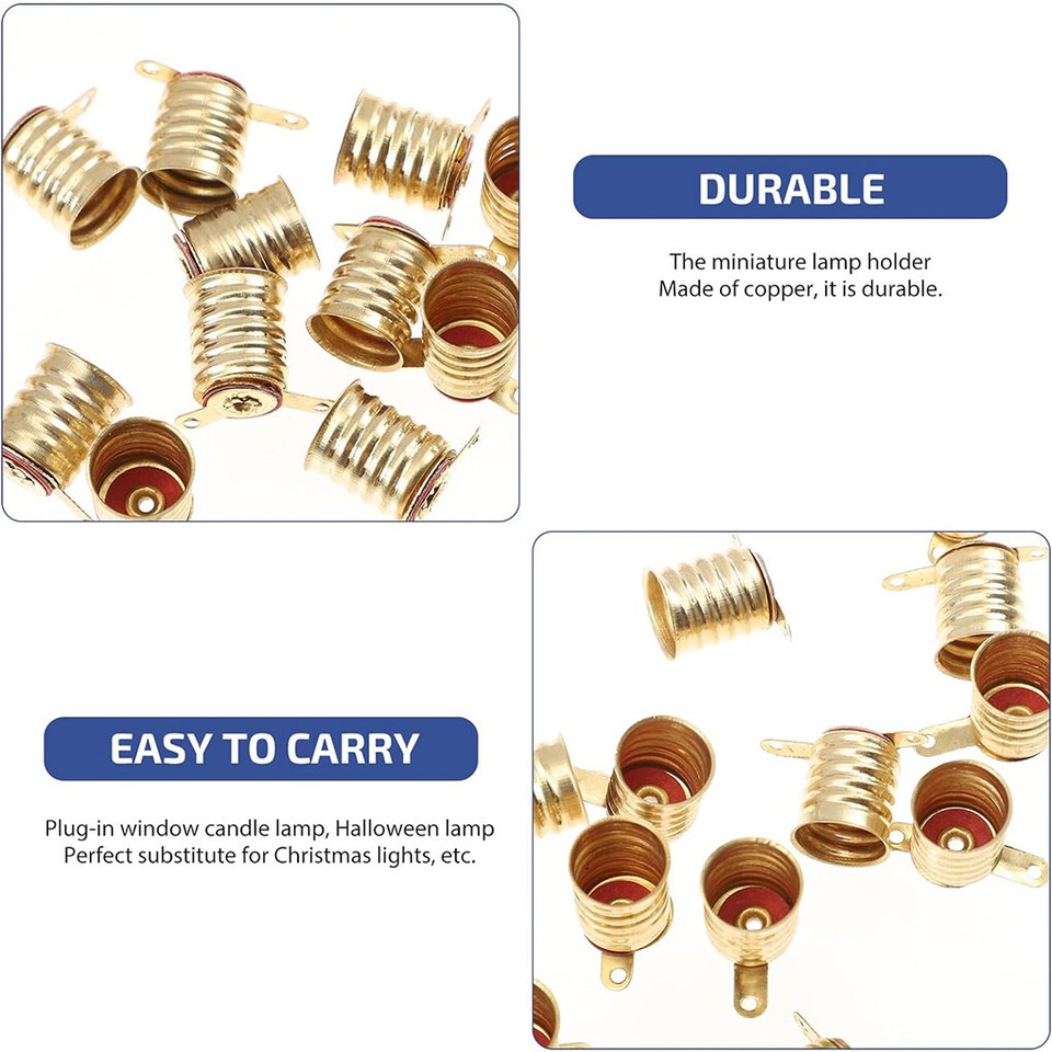 American Flyer Trains (4)Four Screw-In E10 Lamp Sockets For S Gauge Parts - Foto 10