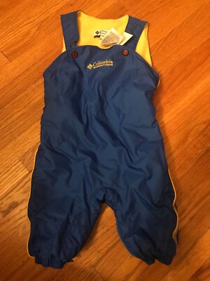 Columbia Blue Snowslope Snow Bib Adjustable Overalls Snowpants 6 Months 