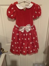 Disney Store Minnie Mouse Red White Costume Dress Child Size Medium 7/8