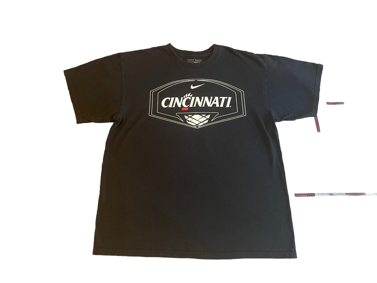 Vintage Nike Cincinnati Bearcats Shirt Mens Sz Large Black Basketball  Jordan UC