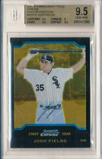 2004 Bowman Chrome JOSH FIELDS Gold Refractor RC #/50 White Sox Rare SP BGS 9.5
