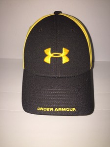 black and yellow under armour hat