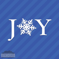Joy Snowflake Vinyl Decal Sticker Christmas Winter Holidays