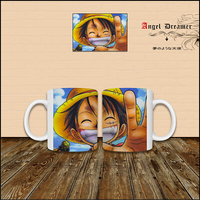 MUG TASSE One Piece Monkey Ruffy Smile Strohhut Manga Animiert Japanisch