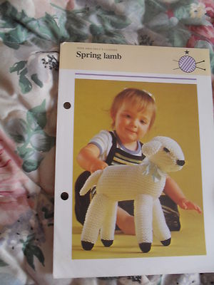 Vintage Odhams Knitting Pattern Spring Lamb Toy