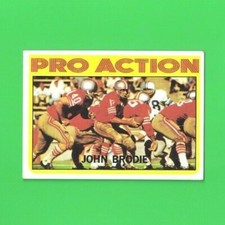 NFL 1972 Topps Pro Action JOHN BRODIE #124 San Francisco 49ers HOF