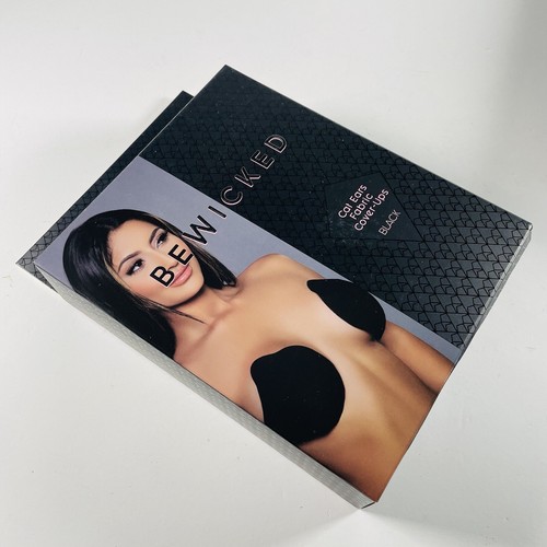 Sexy BE WICKED Car Ears Fabric Cover Ups Black One Size Adhesive Nipple Cover - Picture 4 of 4