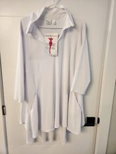 Women With Control Dress Women's US 1X White Long Sleeved Plus Sized Dress